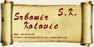Srbomir Kolović vizit kartica